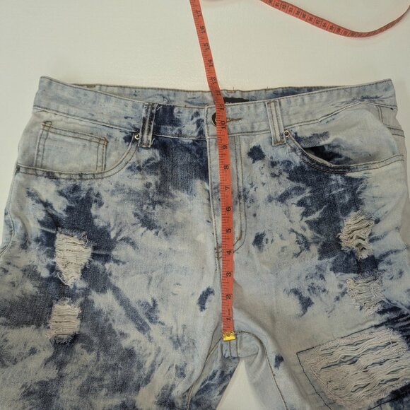 CJ Black Premium Jeans Slim Distressed Men's Size 34x32 Acid Wash - Picture 13 of 16